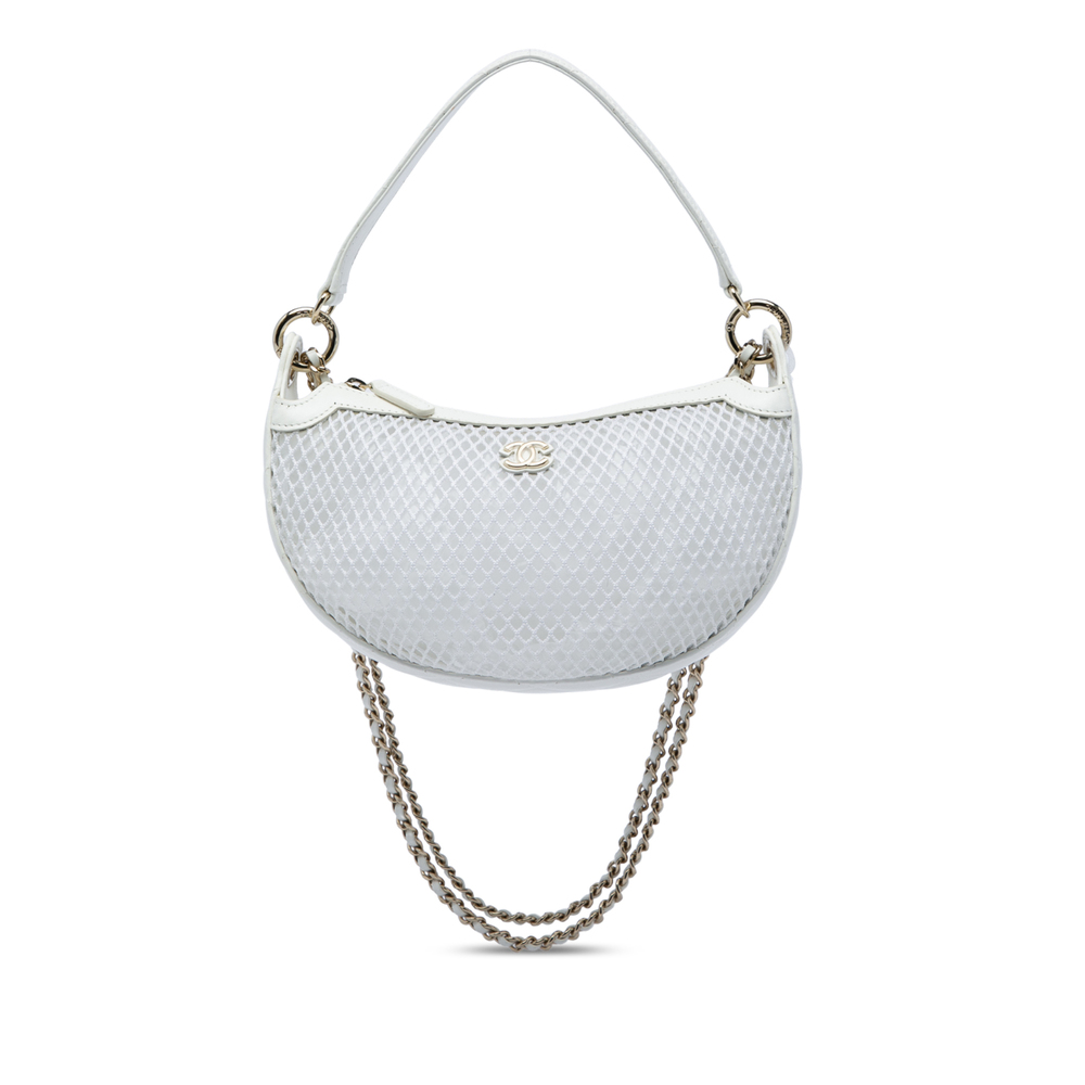 Pre-Loved Chanel CC Mesh and Quilted Shiny Lambskin Chain Hobo